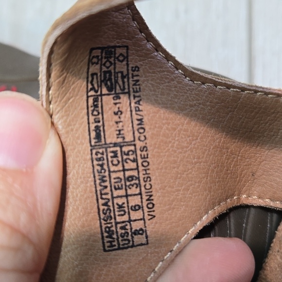 Vionic Women Harissa Hook&loop Leather Sandals Slide Flats Shoes 8 - Picture 10 of 10